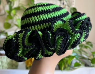 Crochet Ruffle Bucket Hats