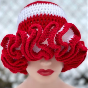 Crochet Ruffle Bucket Hats