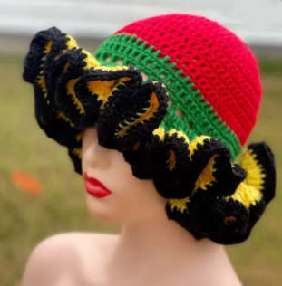 Crochet Ruffle Bucket Hats