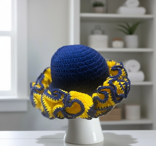 Crochet Ruffle Bucket Hats